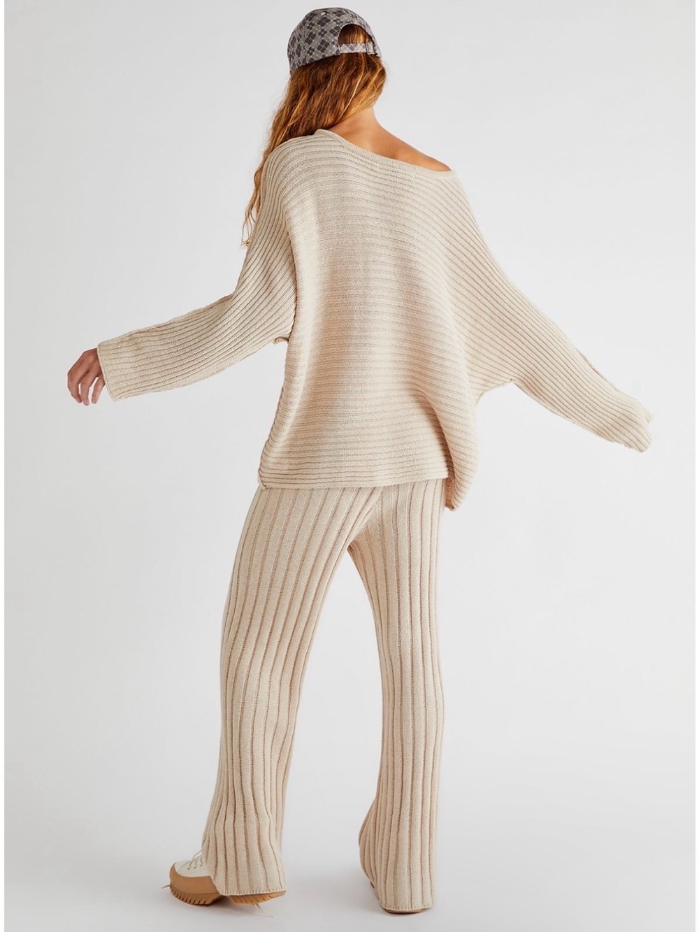 Free People / Beach Keep It Real Flare Pants in Stone